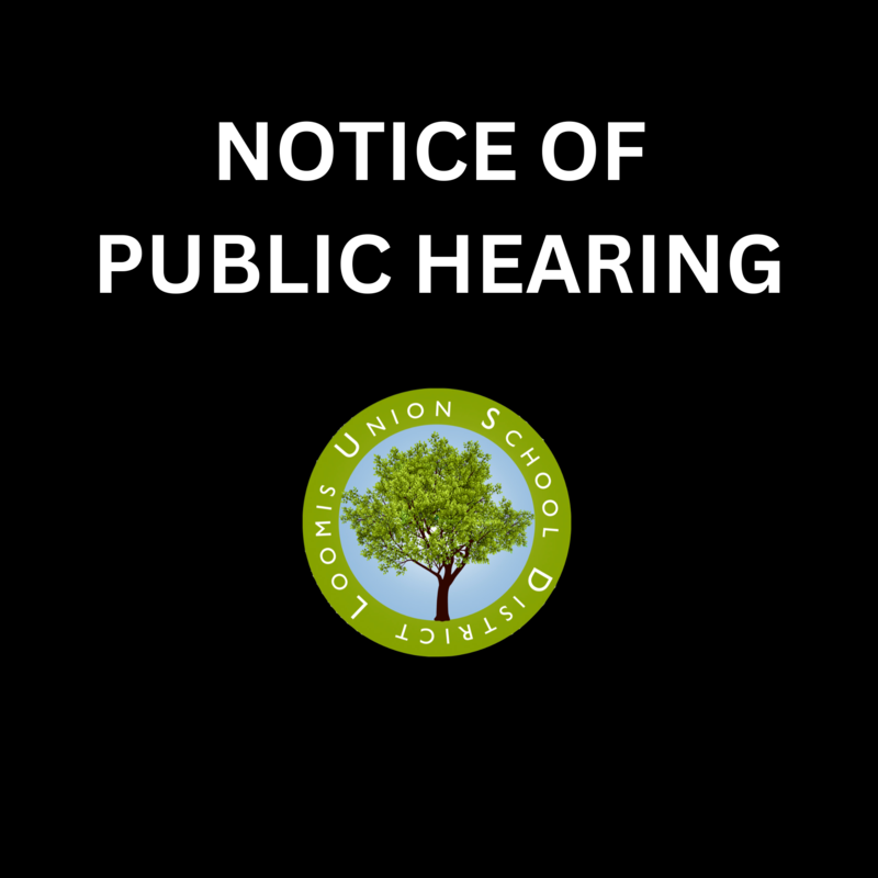 NOTICE OF PUBLIC HEARING