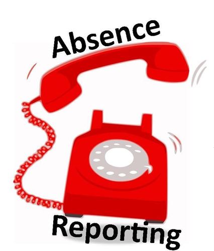 Red Phone with Absence Reporting text