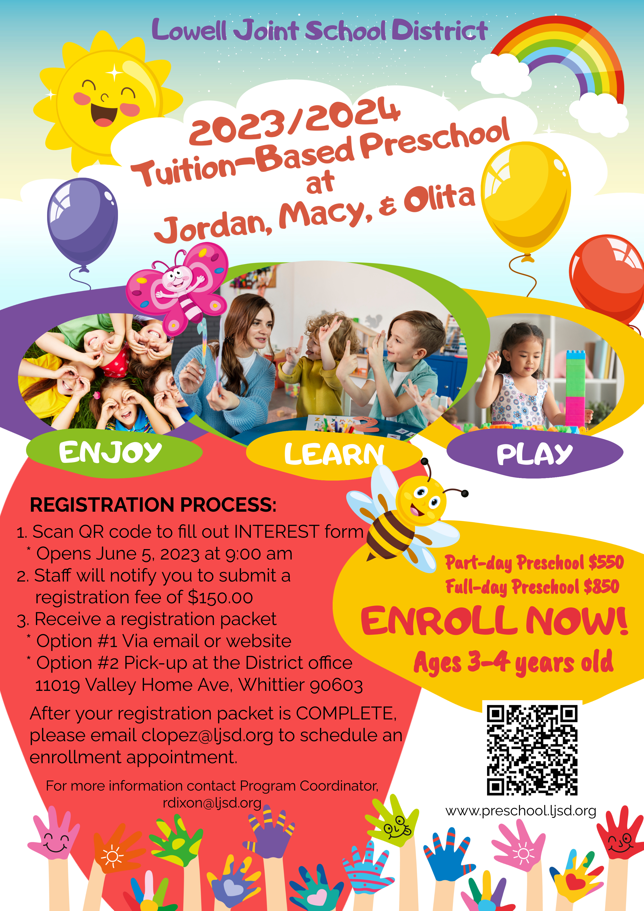 QR Code Enrollment Flyers