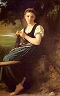 The Knitting Woman by William-Adolphe Bouguereau
