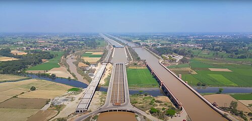 Solani aqueduct on Ganges Canal at Roorkee, built during the British Raj