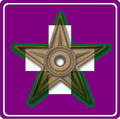 The Purple Heart Barnstar. Use this to recognize someone who's user page or user talk page has been notably vandalized (usually at least 20 times). Brought to you by GO-PCHS-NJROTC (talk) 22:43, 27 April 2008 (UTC)