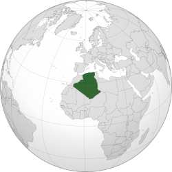 Location of Algeria
