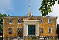 The Old Ship Church in Hingham was built in 1681, and is the oldest church in America in continuous ecclesiastical use.[433] The Massachusetts population has since become one of the most irreligious of US states.[434]