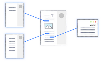Abstract graphic depicting wikilinks