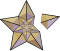 This star, with one point broken, symbolizes the featured candidates on Wikipedia.