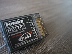 A Futaba 2.4GHz 7-channel receiver