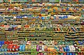 Image 7Aisles of packaged food in a Fred Meyer hypermarket in Portland, Oregon. A hypermarket is a combination of a supermarket and a department store.