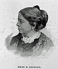 engraving of Helen M. Knowlton from an 1895 magazine
