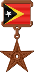 {{subst:The Timor-Leste Barnstar of National Merit|message ~~~~}} Timor-Leste