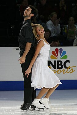 Tanith Belbin and Benjamin Agosto at the 2008 Skate America