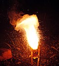 Image 17Thermite reaction, by Nikthestunned (from Wikipedia:Featured pictures/Sciences/Others)