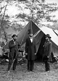 Image 7 L-to-R: Allan Pinkerton, Abraham Lincoln, Maj. Gen. John A. McClernand Photo credit: Alexander Gardner Allan Pinkerton (left), President Abraham Lincoln (center), and Major General John A. McClernand (right). This photo was taken not long after the Civil War's first battle on northern soil in Antietam, Maryland, on October 3, 1862. Pinkerton was the head of Union Intelligence Services at the time. He also, allegedly, foiled an assassination attempt against Lincoln. His wartime work was critical in Pinkerton's development, which he later used to pioneer the American private detective industry when he formed the Pinkerton National Detective Agency. More selected portraits