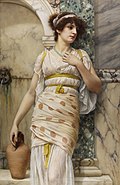 At the Fountain by John William Godward