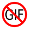 No GIFs sign.