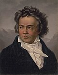 Beethoven in 1819 depicted in a portrait by Ferdinand Schimon