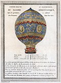 Image 2 First flying machine Artist: Unknown A 1786 depiction of the first hot air balloon to carry humans, built by the Montgolfier brothers of Annonay, France. The flight occurred on 21 November 1783 from the grounds of the Château de la Muette in the western outskirts of Paris. Jean-François Pilâtre de Rozier, a physician, and François Laurent d'Arlandes, an army officer, flew aloft about 3,000 feet (1,000 m) above the city for a distance of 9 kilometres (6 mi), with a total flying time of 25 minutes. More featured pictures