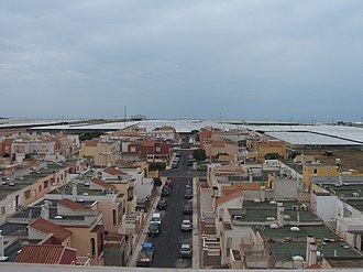 View of a residential area in Roquetas de Mar