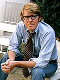 Image 2Alan Bennett in 1973, wearing a wide necktie (from 1970s in fashion)