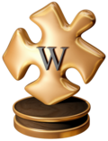 Golden Wiki Award created by [3] from the Italian Wikipedia, originally for exceptional contributions to the wiki.