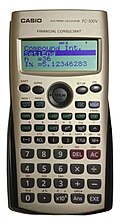 FC-100V financial calculator