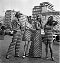 Image 30Fashion models in Leipzig, GDR, 1972. One of the girls is modelling a "maxi" dress. (from 1970s in fashion)
