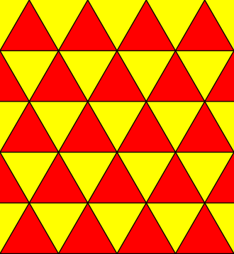 Tiling of the plane by regular triangles