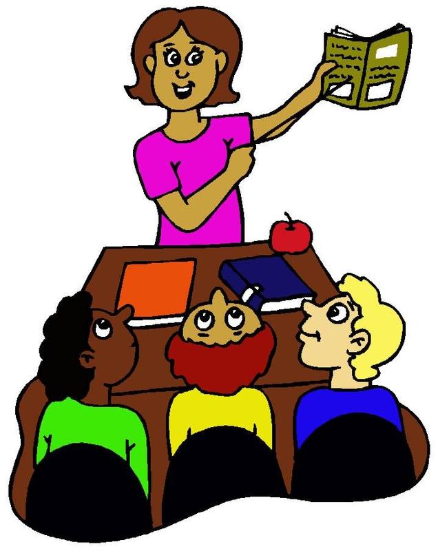 Teacher with Students Clip Art