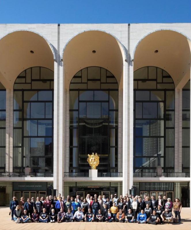 Rhonda Little with Other Educators during the New York Trip for Met Opera Live
