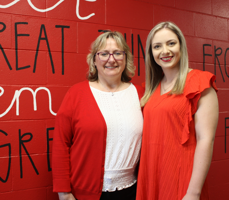 Summer Allen with WCU's Dr. Deidra Gammill