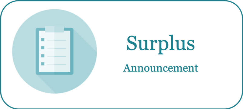 Surplus Announcement