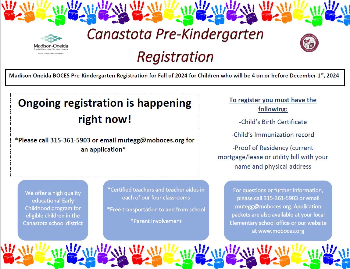 Canastota Registration Flyer