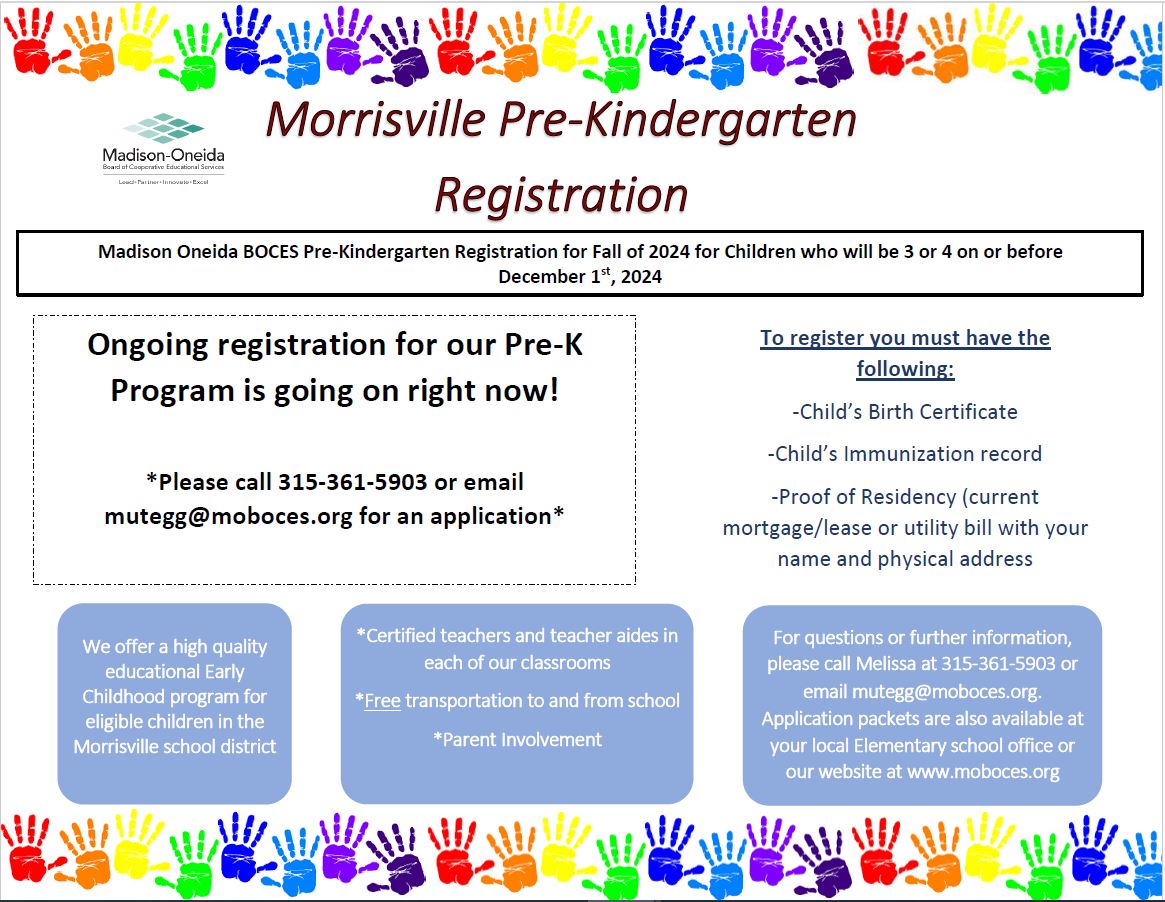 Morrisville Registration Flyer