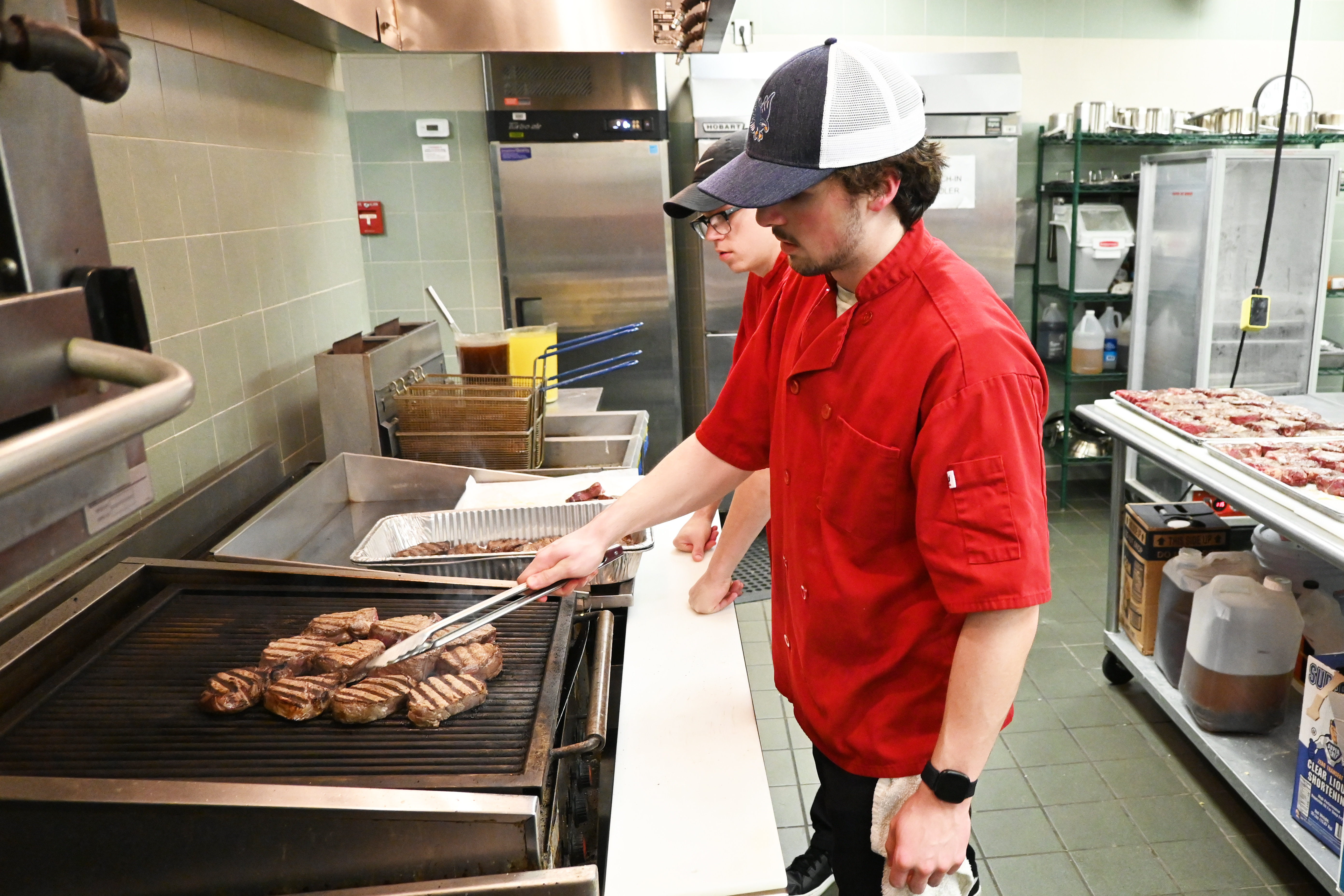 cooking steaks