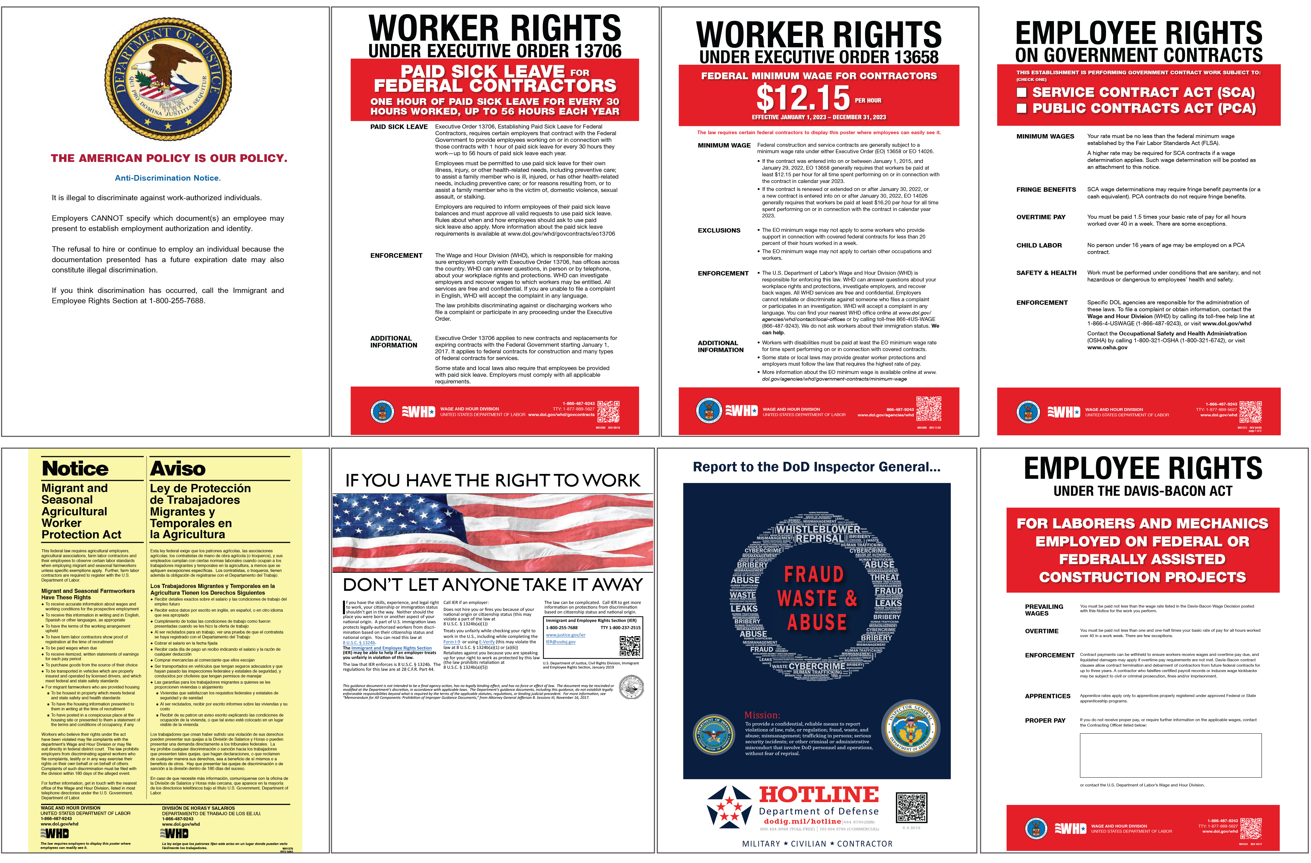 federal labor postings