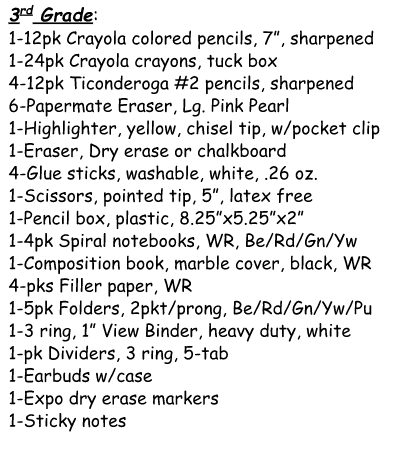 Supply List