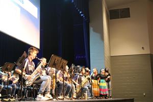 band students performing on stage