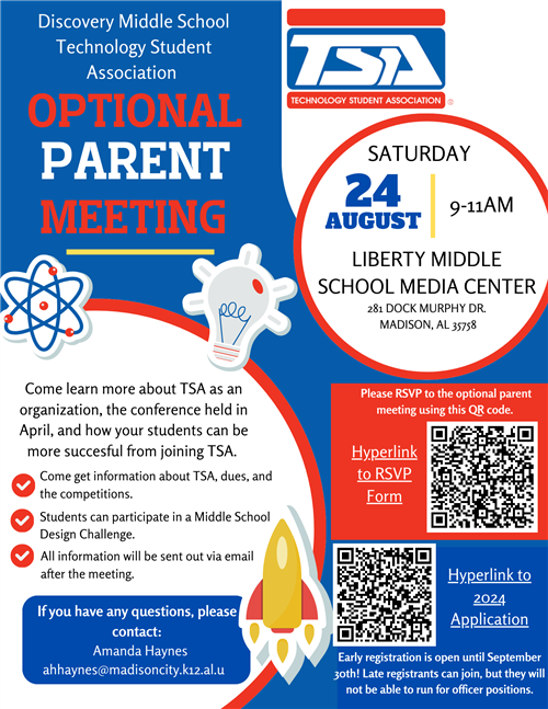 Optional Parent meeting upcoming