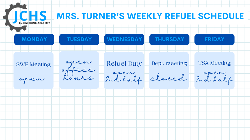 Weekly Refuel Schedule