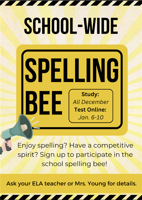 JMS school spelling bee flyer
