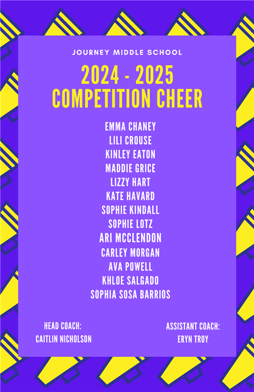 JMS Competition Cheer 2024 - 2025 Roster