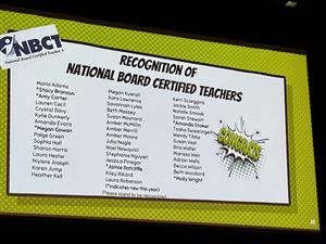 elementary national board certified teachers list