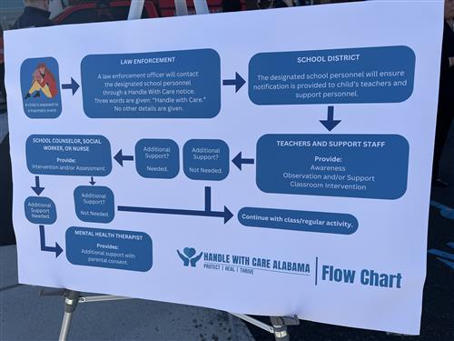 Flow chart of information on Handle With Care