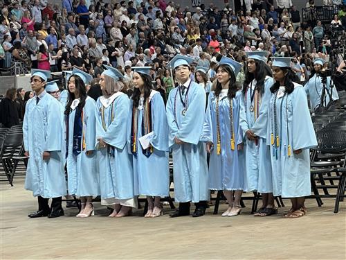 8 James Clemens graduates in the front row who finished in the top of their class