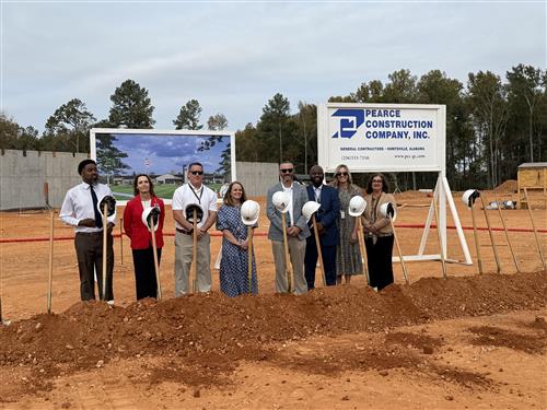 Principals at groundbreaking