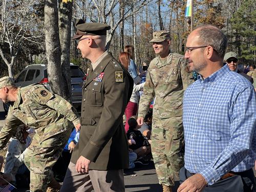 Veterans walking in parade
