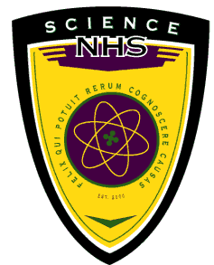 green, yellow, and purple logo for science national honor society