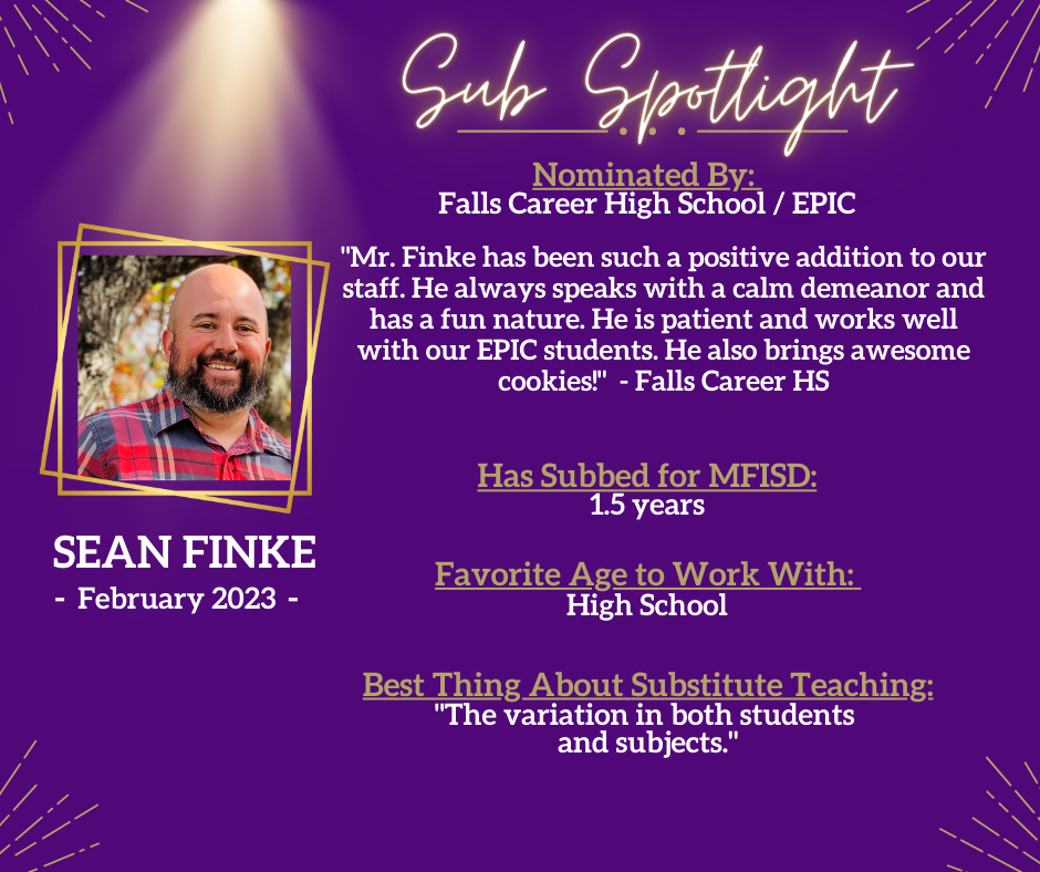 February 2023 Sub Spotlight - Sean Finke