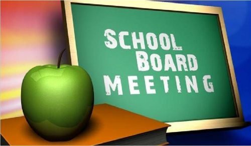 School Board Meeting graphic