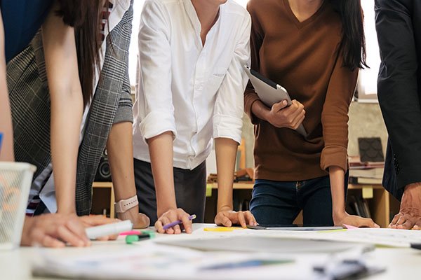 business group of students